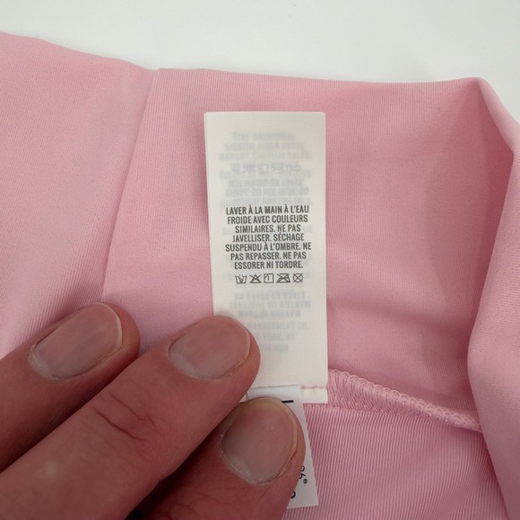 Aerie Light Pink High Waisted Cross Waist Full Coverage Bikini Bottoms Size S - Picture 7 of 12